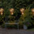 Exhart Solar Tear Shaped Glass and Metal Hanging Lantern with 15 Cool White LED Fairy Firefly String Lights, 7 x 24"-1250397629