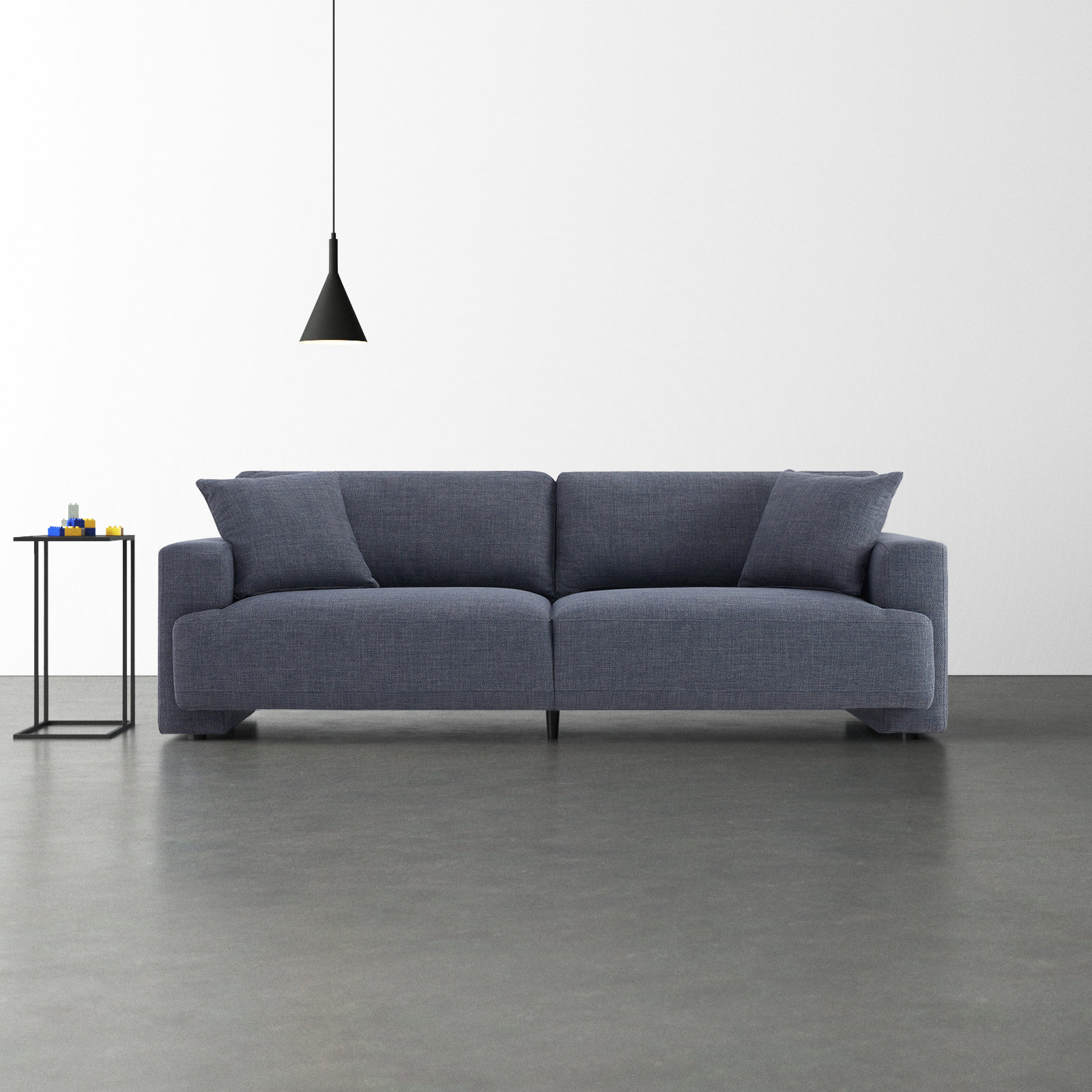 Ives 90" Linen Sofa, Luna Charcoal
