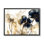 Marine et fleurs dorées sur toile, impression
