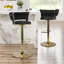 Swivel Upholstered Adjustable Height Bar Stool-393907101-428650024