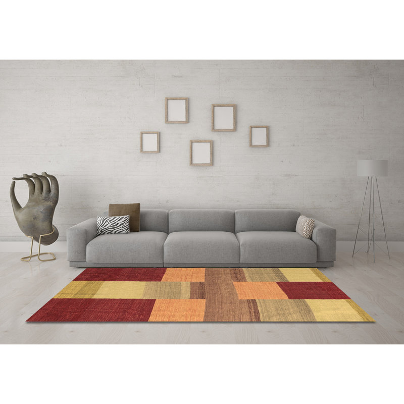 Washable Patchwork Indoor Rug, Square 4'