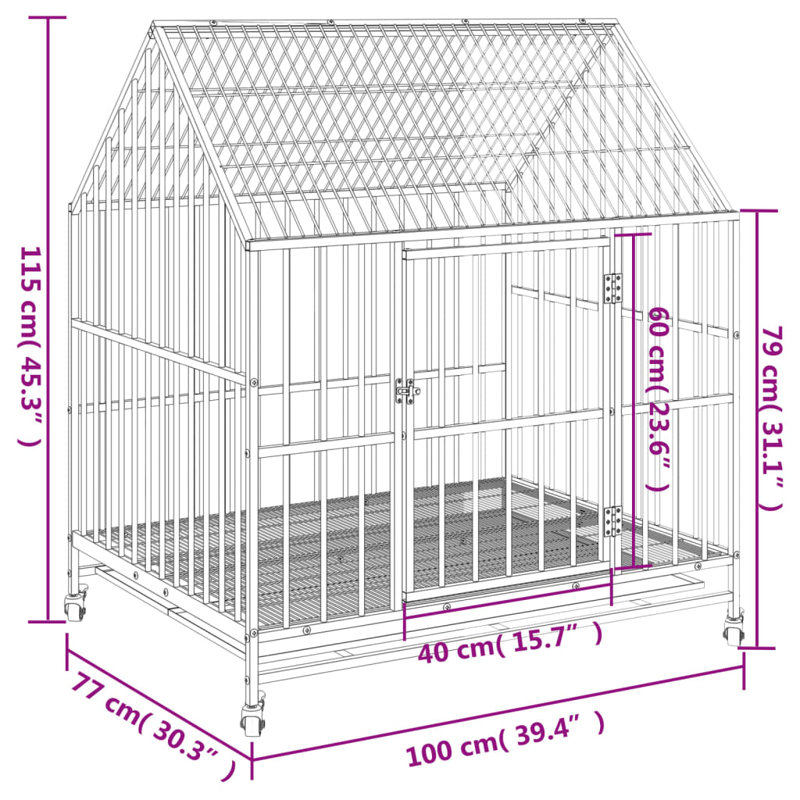 Pennock 115cm H Galvanised Steel Exercise Pen