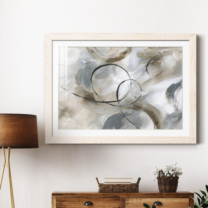 Allegro - Peinture encadrée, H 31,5 po x l 23,5 po x P 1,5 po, Cadre blanc