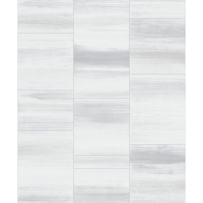Special FX Glitter Block Design 33' L x 21" W Wallpaper Roll, Silver/Dark Gray