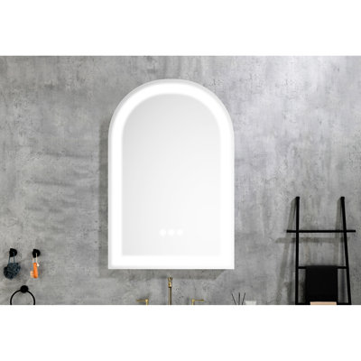 20*30 Bathroom Led Mirror - High Lumen, Fog, , White Aluminium 30X20 Long-Term Durability, Vanity