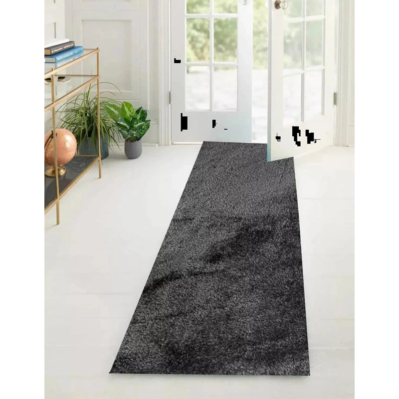 Solid Colour Shag Area Rug, Runner 60 x 220cm