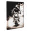 Motorbike Rider in Sepia in Abstract - Wrapped Canvas Painting Print-55311436