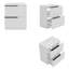  Meuble-lavabo simple cannelé 30 po avec lavabo en céramique 30 po - Armoire de rangement 2 tiroirs 8 po - Blanc-123099938