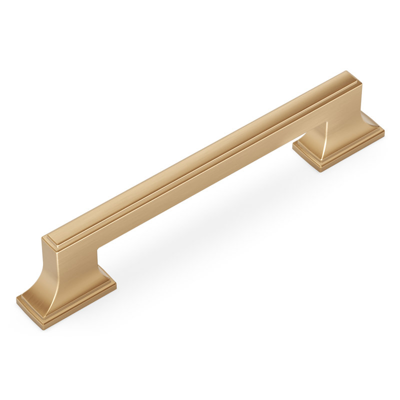 Brownstone Collection Handle Pull - Cabinet Pull - Transitional Hardware for Drawers & Cabinets, Champagne Bronze, 5 1/16"