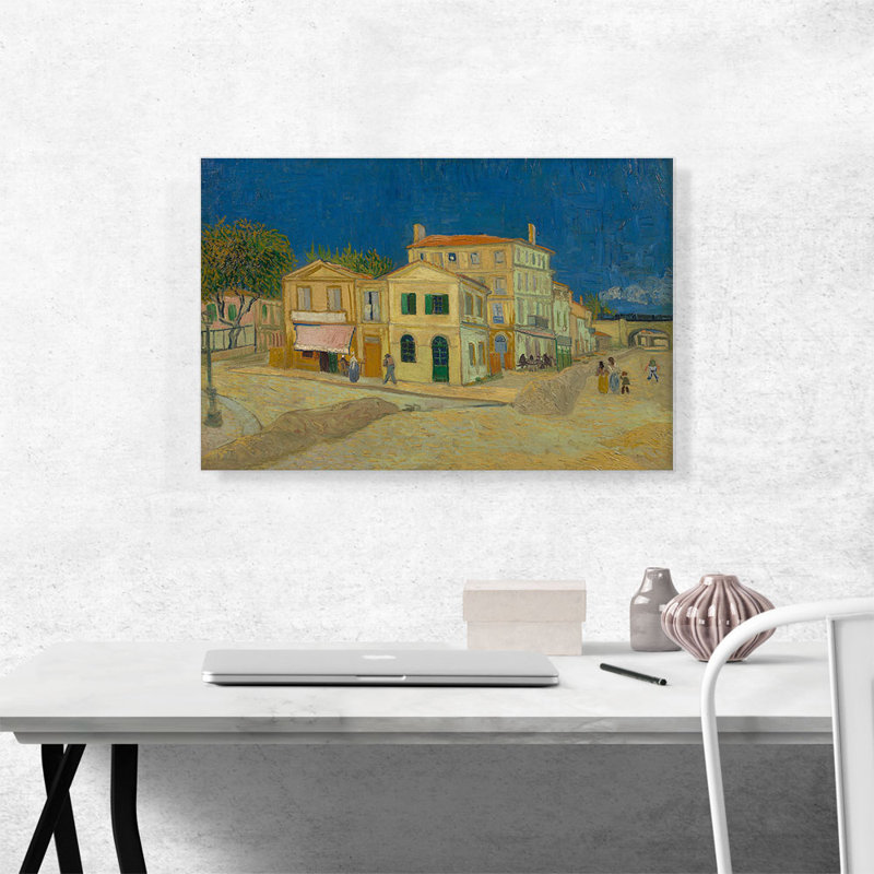 «The Yellow House 1888» par Vincent Van Gogh, reproduction d'art sur toile tendue, H 18 po x l 26 po x P 1,5 po