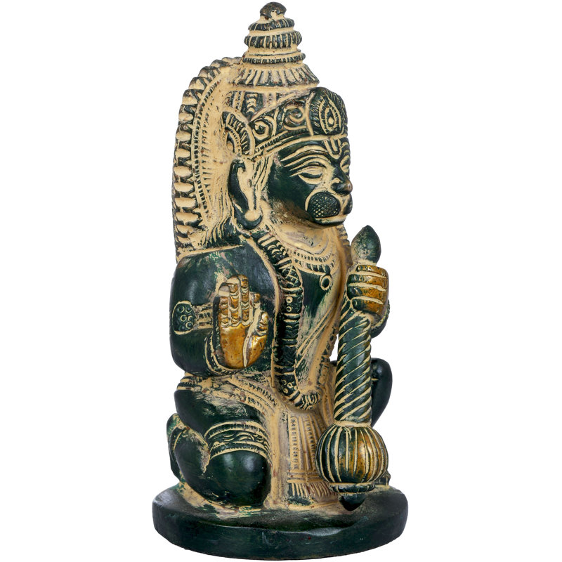 Figurine Hanuman, Vert / or
