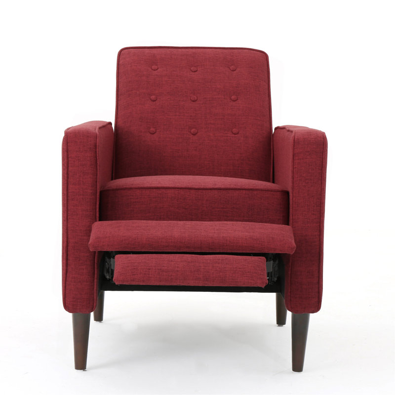 Canapé inclinable en tissu Mid-Century, Rouge