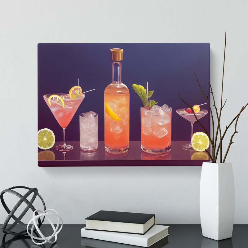 Cocktail Art Vol.4 - Wrapped Canvas Print, 40cm H x 60cm W x 3cm D