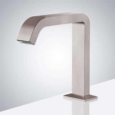 BathSelect Solo Commercial Touchless Sensor Faucet – Brushed Nickel, Hands-Free Operation