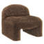 Chaise d'appoint en fausse fourrure brune Mina-2084365406