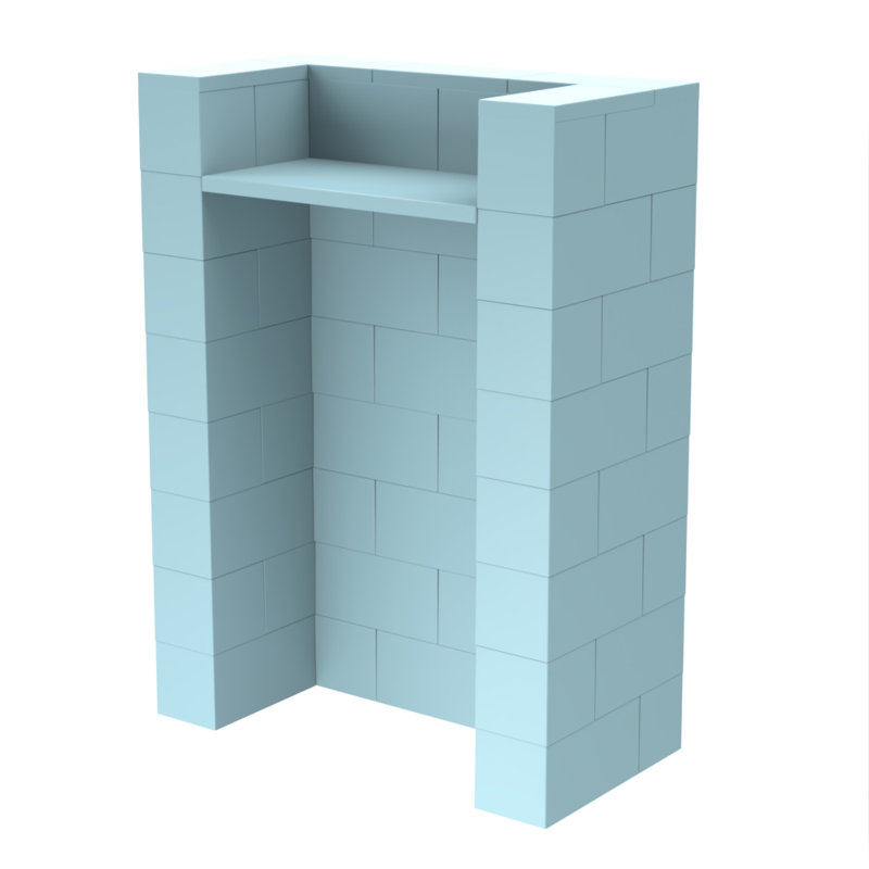 EverBlock 49'' Bamboo Tabletop Lectern, Light Blue