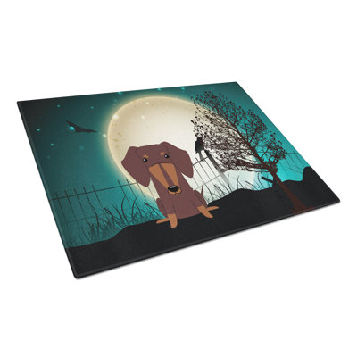 Planche à découper en verre trésors teckel caroline Scary Halloween