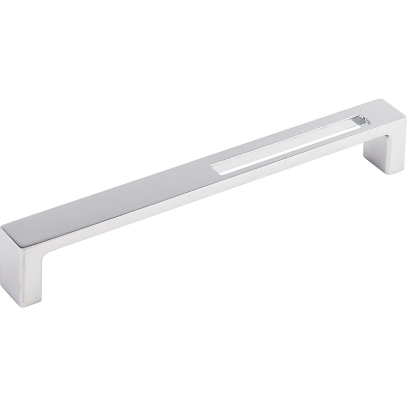 Modern Metro Slot Bar pull, 7" Center to Center, Polished Chrome