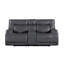 Causeuse Fuchs avec deux fauteuils inclinables gris-238792834-238792833