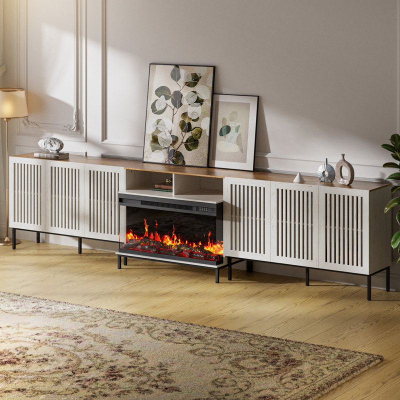 Fireplace TV Stand, 131.8"