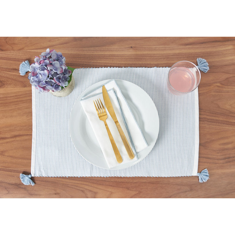 Beck Striped Rectangle Placemat, Blue