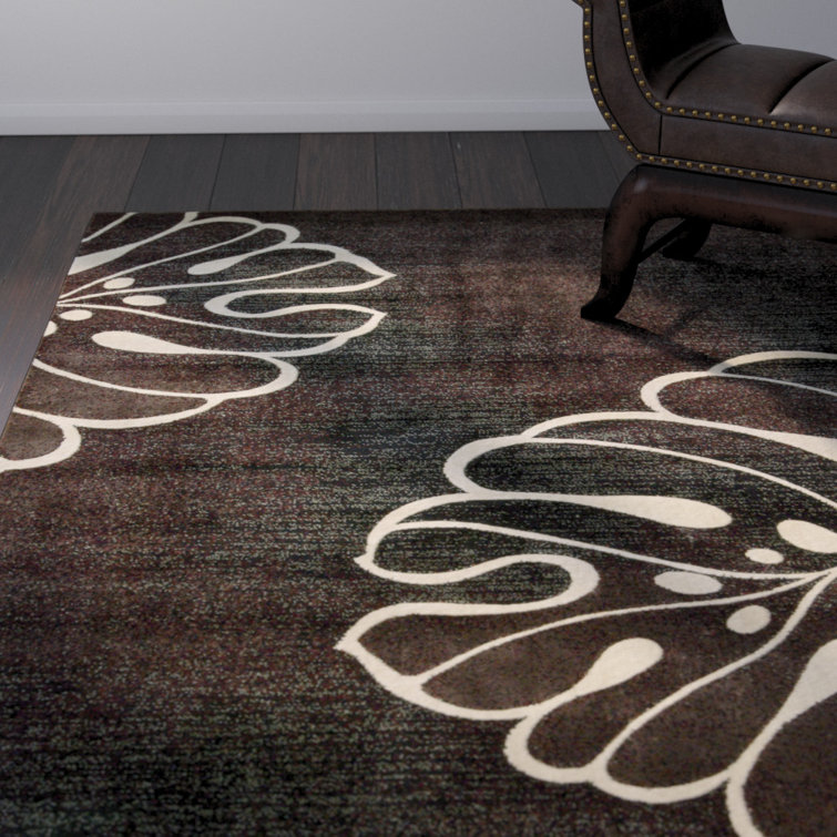 Tapis brun / brun clair en laine Gurney Slade