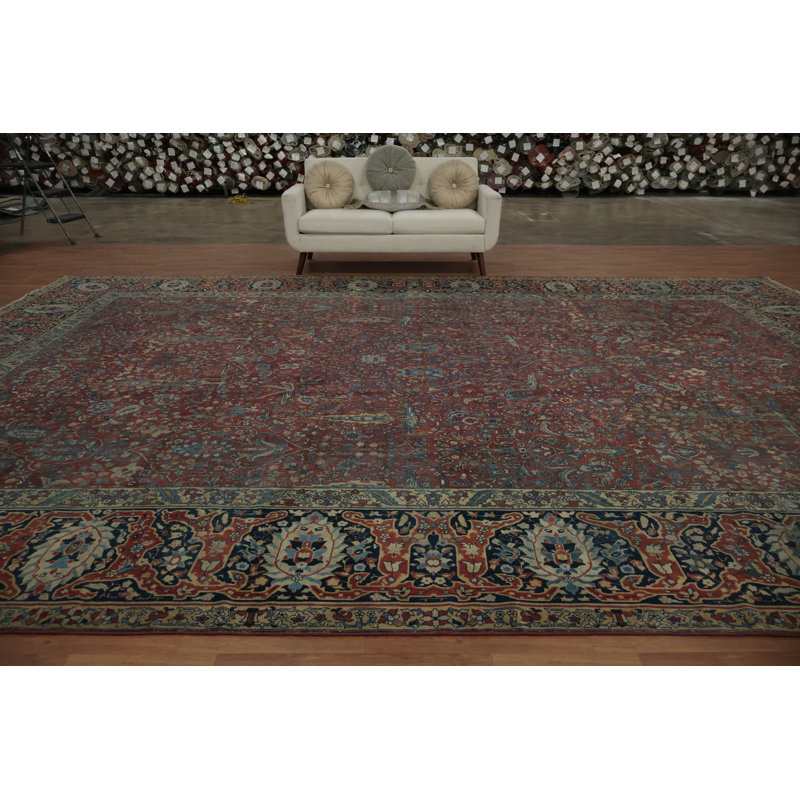 Tapis traditionnel avant teinture végétale pré-1900 13 x 18