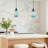 1-Dumb black dimmable blue glass pendant light