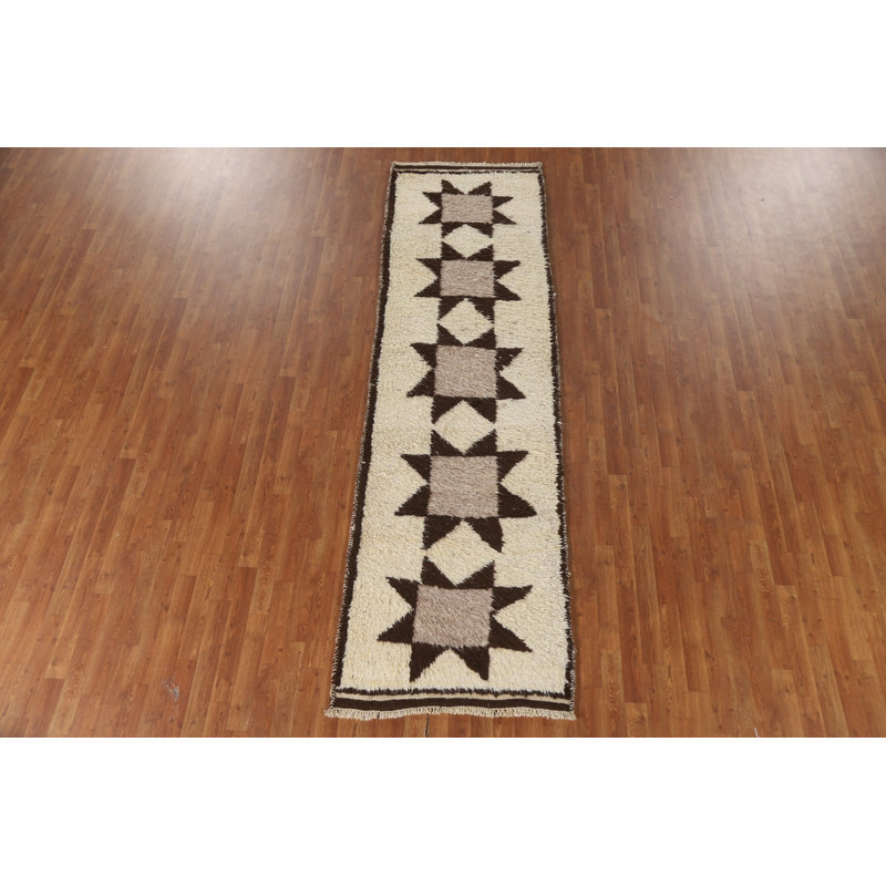 Natural Dye Anatolian Oriental Runner Rug 3x10