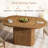 47.24 Round Dining Table With Pedestal Base, Oval Dining Room Table, Kitchen Dinette Table For 4-6