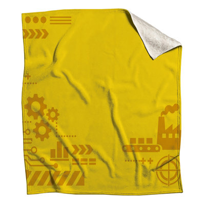 Yellow Industrial Background Blankets