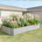 8x4 Ft Galvanized Steel Raised Garden Bed Kit - 1ft High, Outdoor Metal Planter Box for Vegetables, Herbs, Flowers & Plants | Easy Assembly, Rust-Resistant, Durable，set of 5-856242116-856242115