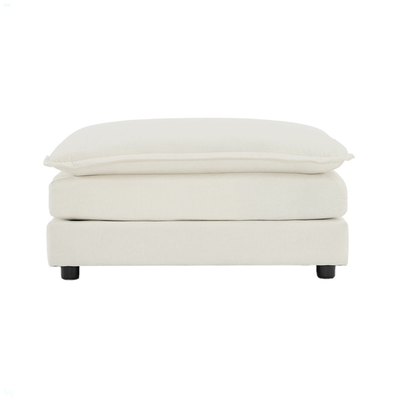 Repose-pieds en chenille , Blanc