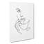 Line Female Face - Wrapped Canvas-61881825