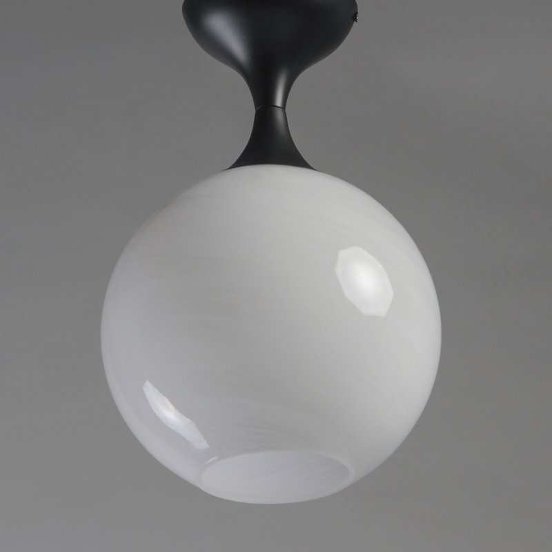 Neve-Semi-Flush Mount, Black