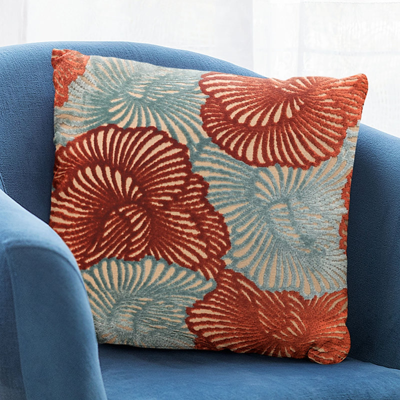 Coussin décoratif en Damas moelleux, 24 po x 24 po