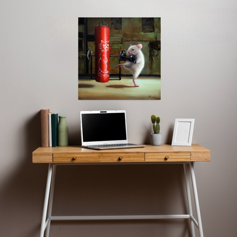 Gym Rat, art urbain contemporain, H 18 po x l 18 po