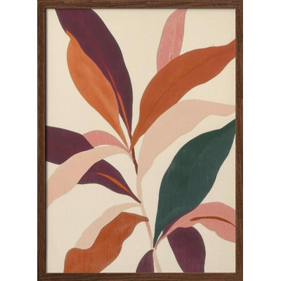«Abstract Plants», art mural texturé encadré