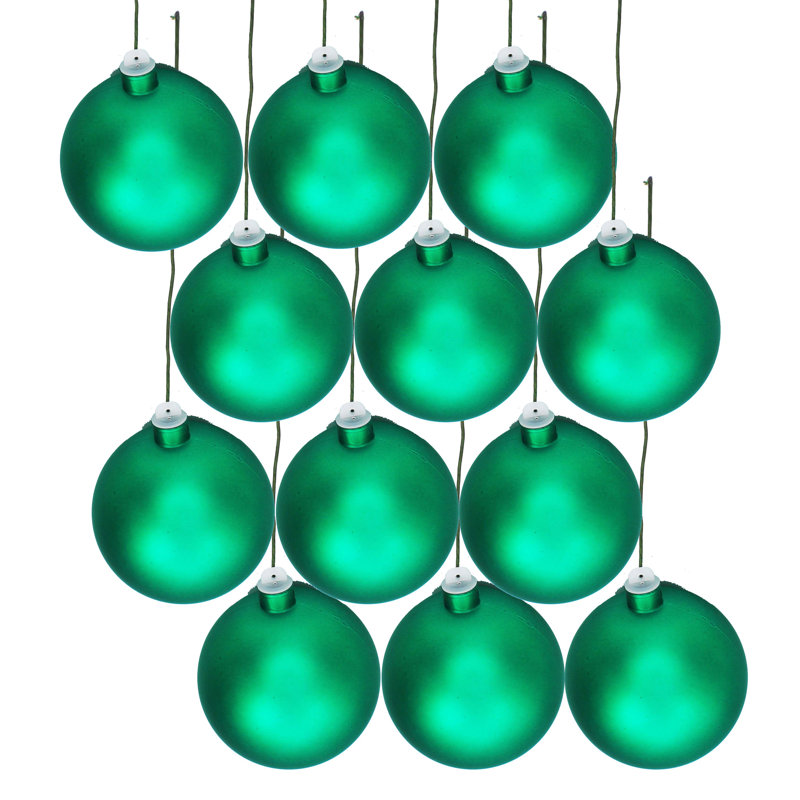 Ensemble d'ornement boule 12 pièces, H 4 po x l 4 po x P 4 po