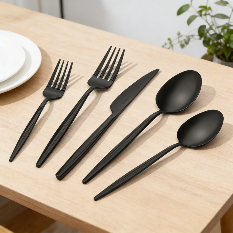 Ensemble de couverts 40 pièces, couverts en acier inoxydable 18/10 de qualité supérieure pour la maison, la cuisine, le restaurant ou le mariage, allant au lave-vaisselle