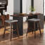 Ensemble de 4 tabourets de bar pivotants de 30 po avec siège et repose-pieds rembourrés-129370594