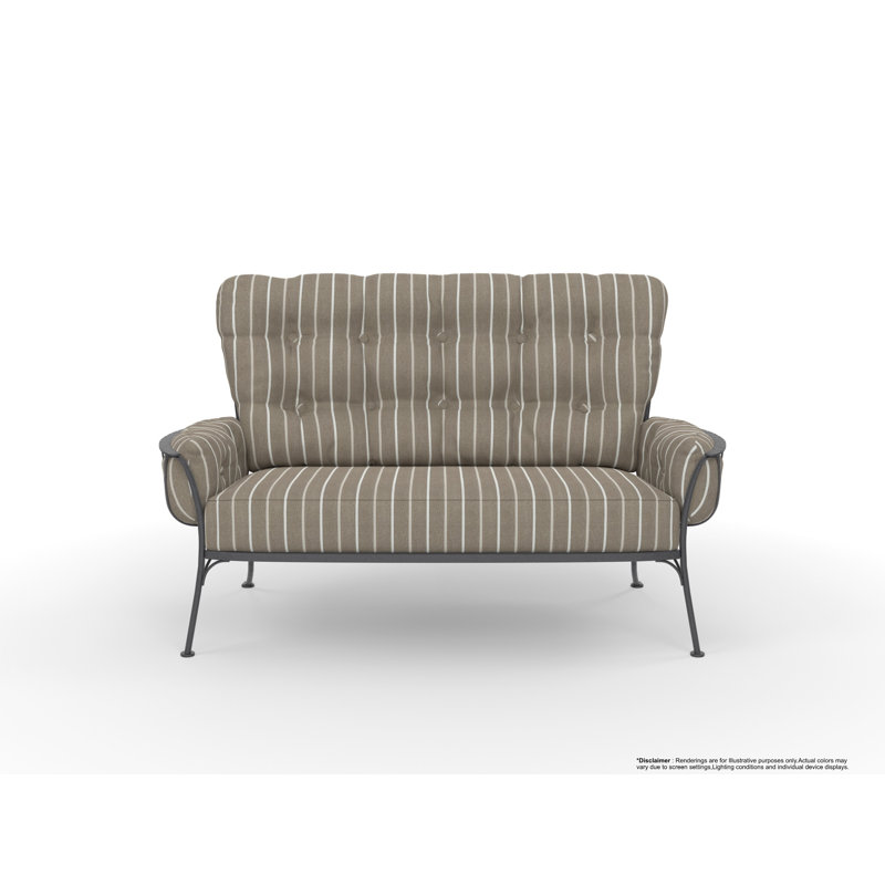Monterra Outdoor 2 - Seat Loveseat, Graphite, Sterling Alpaca