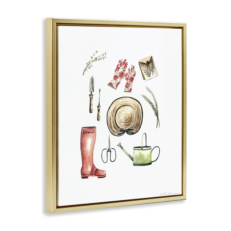 Art mural de jardinage, tableau flottant encadré, conception par Heather Desormeaux, H 31 po x l 25 po