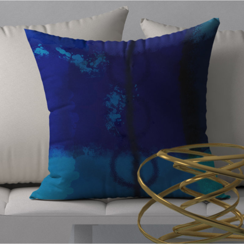 Coussin décoratif abstraite, H 24 po x l 24 po