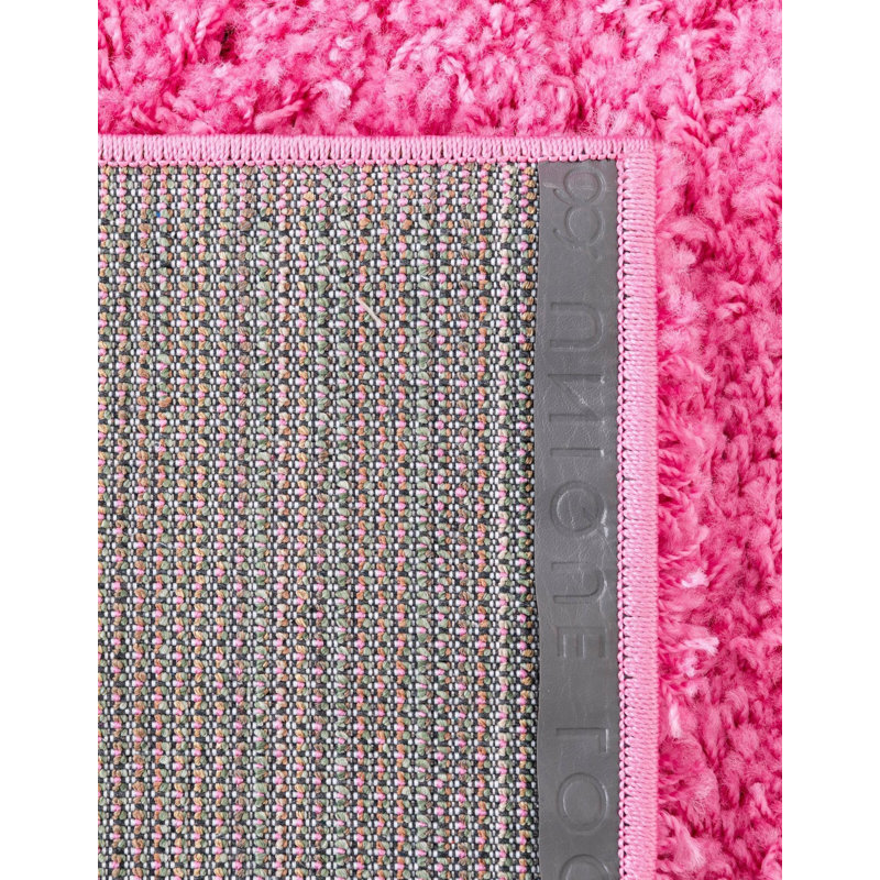 Tapis rose Angeline Taffy, Square 5'3", Rose caramel