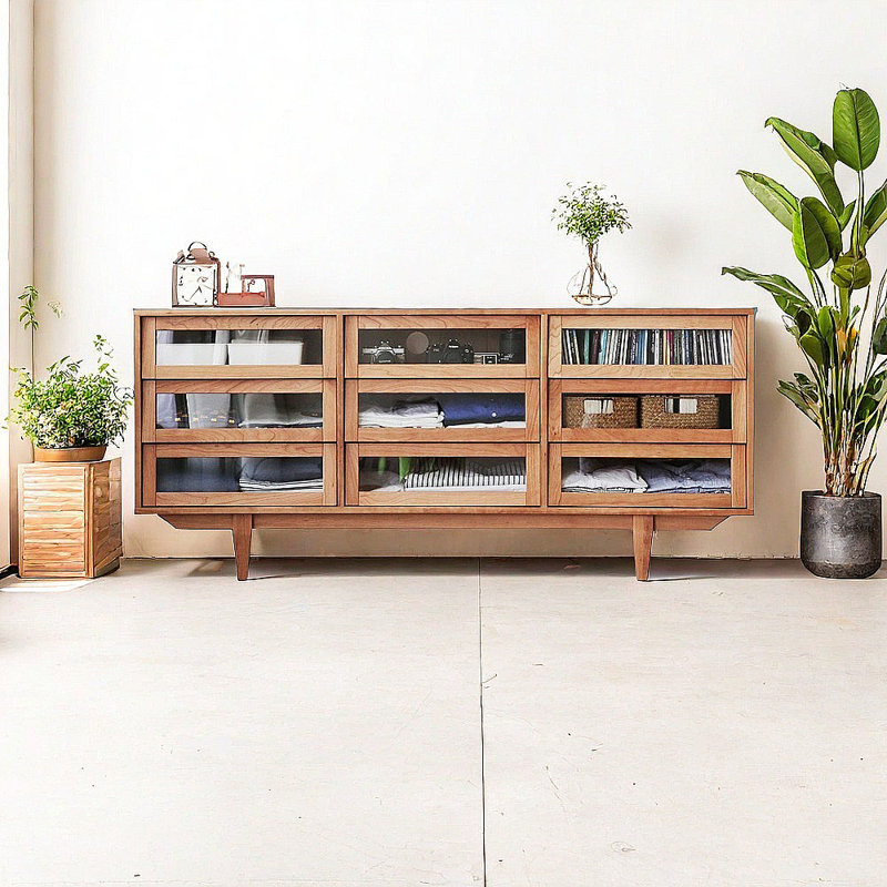 Transparent Storage Sideboard Display Cabinet