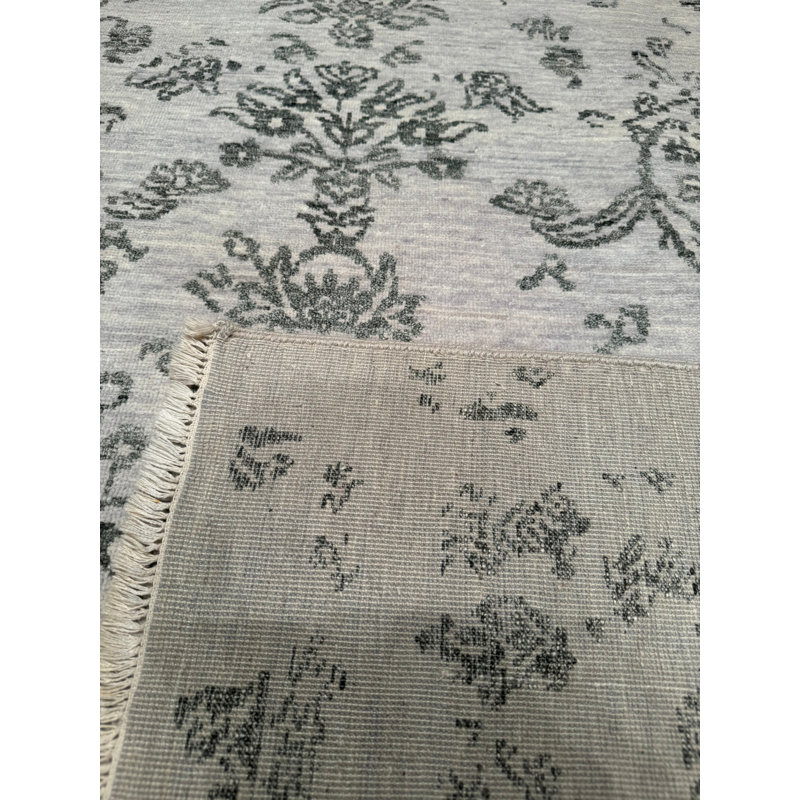 Tapis gris en laine noué à la main Original Original