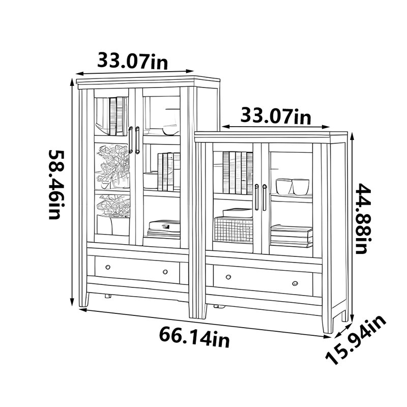 Spinnaker, (5 tablettes) H 58,46 po x l 66,14 po x P 15,94 po