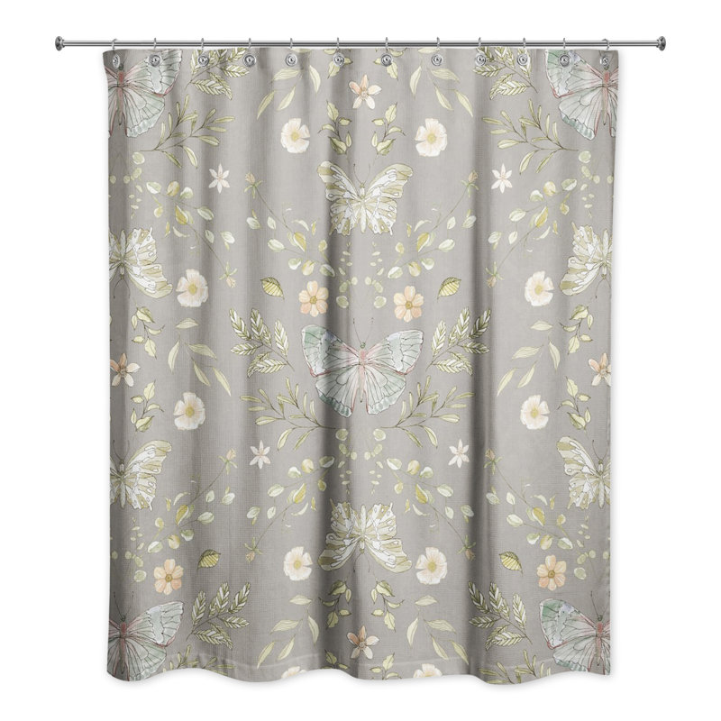 Rideau de douche simple Anglina, gris