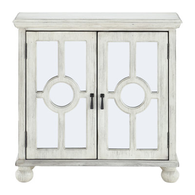 Commode d'appoint classique avec finition blanche antique et quincaillerie de poignées pour unité de rangement pour chambre à coucher